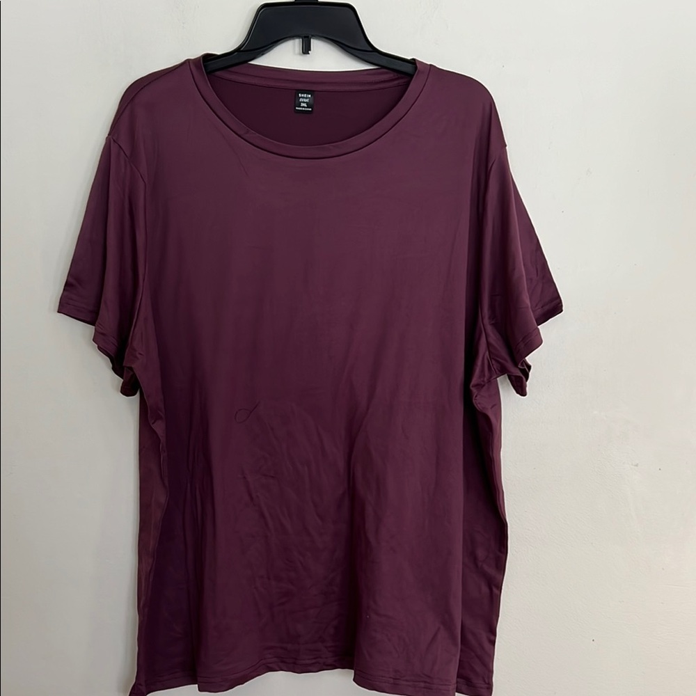 SHEIN Purple Oversized Short Sleeve Tee